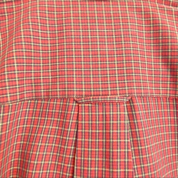 Croft‎ and Barrow Mens Shirt classic fit Mens 16.5”-17” Red Plaid Long Sleeve - Picture 10 of 11